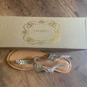 Trends Up Champagne Gold Bling Sandals